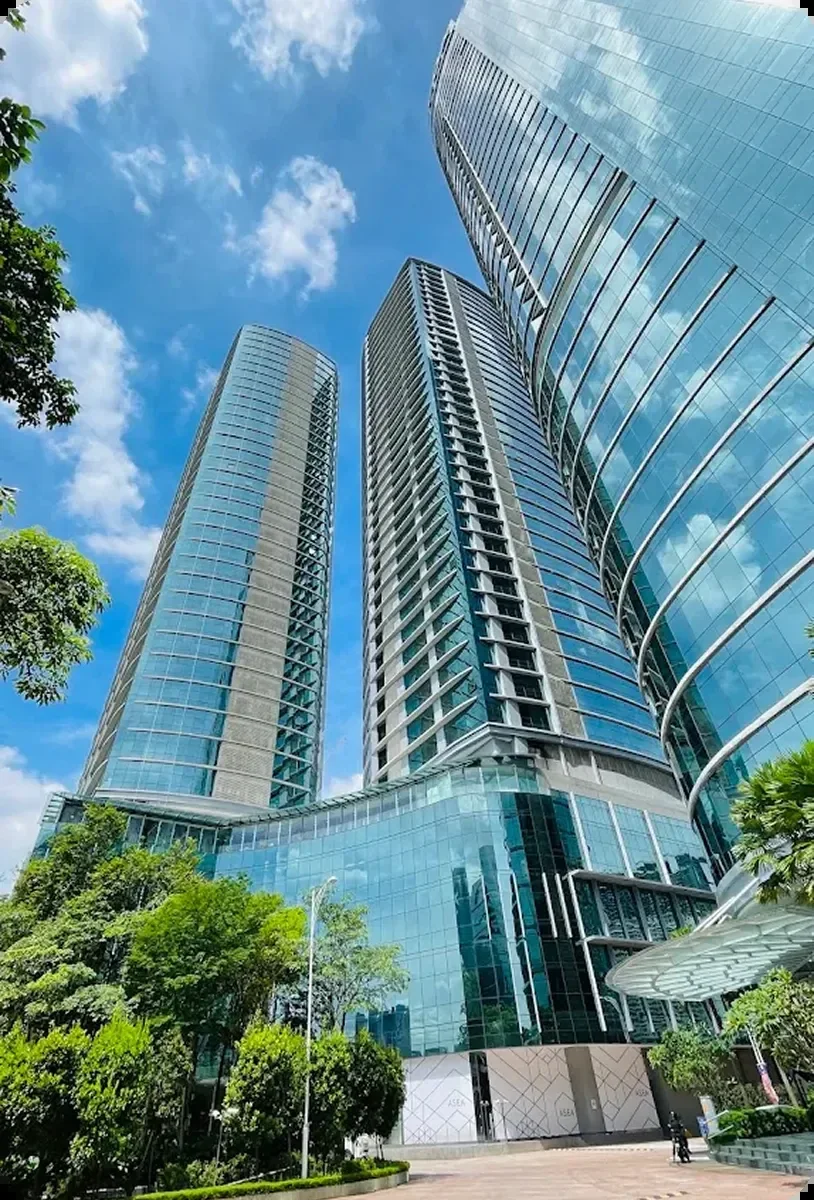 The Vertical Business Suites towers beside VE Hotel in Bangsar South, Kuala Lumpur